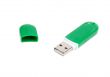 USB memory in green body with open lid