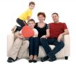 Family silit on the couch