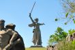 World War II Memorial obelisk on mound Mamayev Kurgan Russia Vol