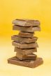Chocolate stacked into bar