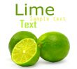lime isolated on white background