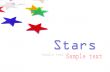 Christmas decoration of colored confetti stars against white bac