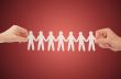 paper people in hands(man and woman)