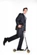 Businessman on scooter