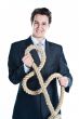 A man with a rope