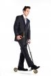 Businessman on scooter