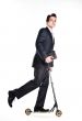 Businessman on scooter