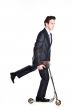 Businessman on scooter