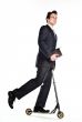 Businessman on scooter