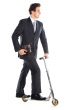 Businessman on scooter