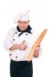 chef with baguette