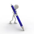 figure with a ball-pen