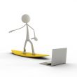figure surfs in the internet