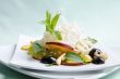 summer salad with grapes and nectarines