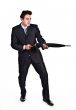 Business man with an umbrella