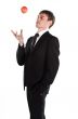 Business man with a red apple