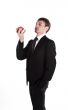 Business man with a red apple