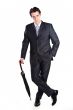 Business man with an umbrella