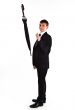 Business man with an umbrella