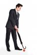 Business man with an umbrella