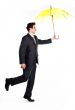 Business man with an umbrella