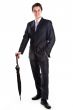 Business man with an umbrella