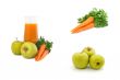Carrot juice with apples and carrots