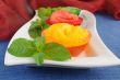 Dessert of oranges in jelly