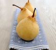 Three ripe yellow pear 