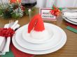Christmas hat on a plate