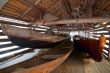 A Finnish wooden long boat.