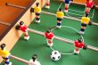Table football - a children`s toy, closeup