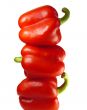 Red bell pepper isolated on white background 