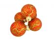 Christmas decoration, red balls isolated on white 
