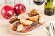 Roast goose with apple