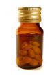 Tablets in a glass vial 