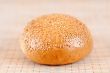 Appetizing bun with sesame seeds