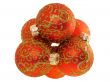 Christmas decoration, red balls isolated on white 