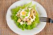 A delicious salad with egg and mayonnaise
