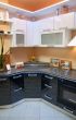 Interior of modern kitchen in a beautiful black and white