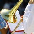 Musician playing the trumpet in the Orchestra