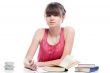 A young girl student