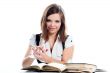 A young girl student
