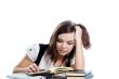 A young girl student