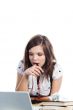 A young girl student