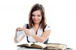 A young girl student
