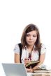 A young girl student