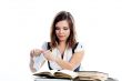 A young girl student