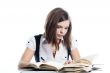 A young girl student