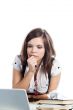 A young girl student